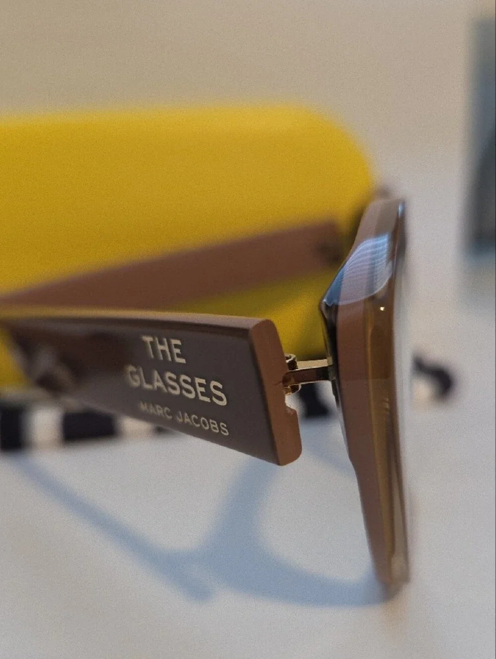 Marc Jacobs Light Brown Cat Eye Prescription Glasses w/ Demo Lenses